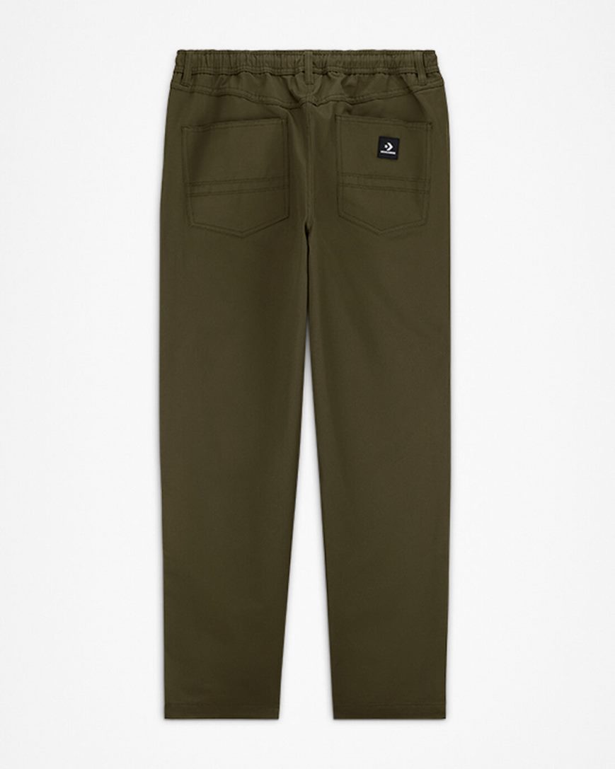 Men's Converse Five Pocket Pants Olive | AU 43E69Q